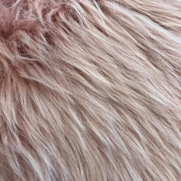 Article (Retired) Lanna Round Pink Sheepskin Pair of Pillows - EUC - So Soft! - Picture 4 of 11